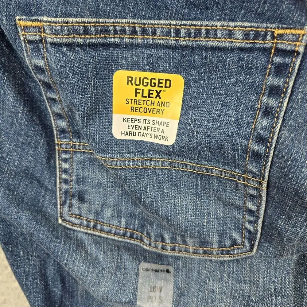 NWT Carhartt Women's Blaine Blue Original Fit Straight Leg Size 16W